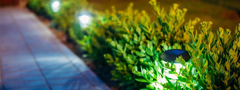 Solar lighting for terrace and garden