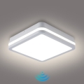 Brilagi - BENE LED Outdoor Luminaire with Sensor LED/18W/230V 22x22 cm White IP54