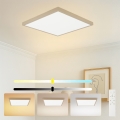Brilagi - FRAME SMART Dimmable LED Bathroom Ceiling Light 50W/230V 60x60 cm 3000-6000K IP44 Beige + Remote Control