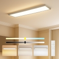 Brilagi - FRAME SMART Dimmable LED Bathroom Ceiling Light LED/50W/230V 120x30 cm 3000-6000K IP44 Beige + Remote Control