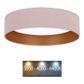 Brilagi - LED Ceiling light VELVET LED/12W/230V d. 30 cm 3000K/4000K/6400K pink/gold