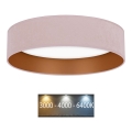 Brilagi - LED Ceiling light VELVET LED/24W/230V d. 40 cm 3000/4000/6400K pink/gold