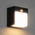 Brilagi - LED Outdoor wall light with a sensor TERNI LED/12W/230V black IP44