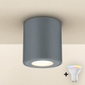 Brilagi - MIA Dimmable LED RGBW Outdoor Fixture 1xGU10/4,8W/230V 3000K 84x80 mm antracite IP54 + remote control