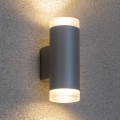 Brilagi - Outdoor wall light MATERA 2xGU10/30W/230V grey IP54