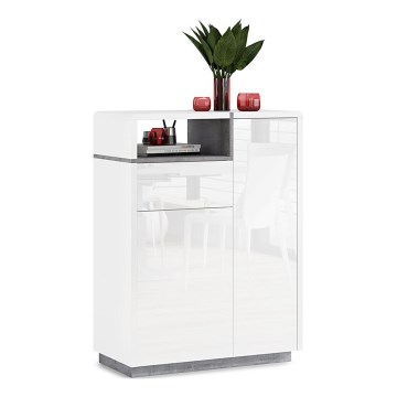 Cabinet with drawers FRED white/grey