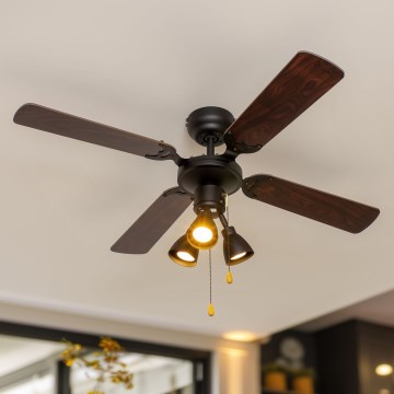 ZEVENTI - Ceiling fan ZURRIOLA 3xGU10/50W/230V